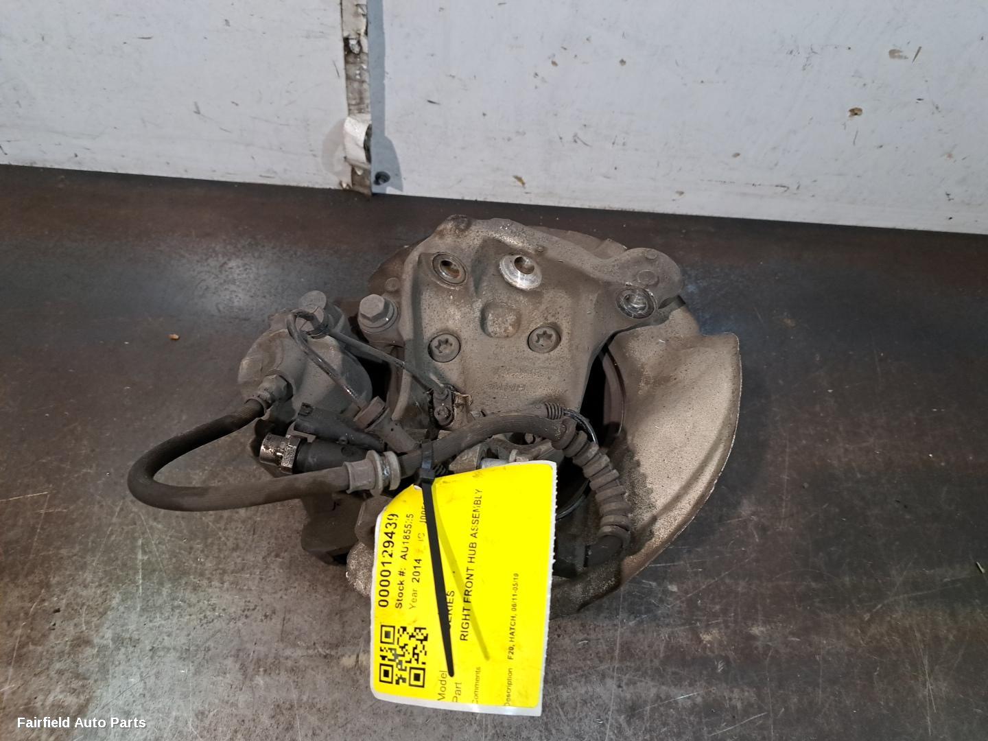 2011-2019 Bmw 1 Series Right Front Hub Assembly