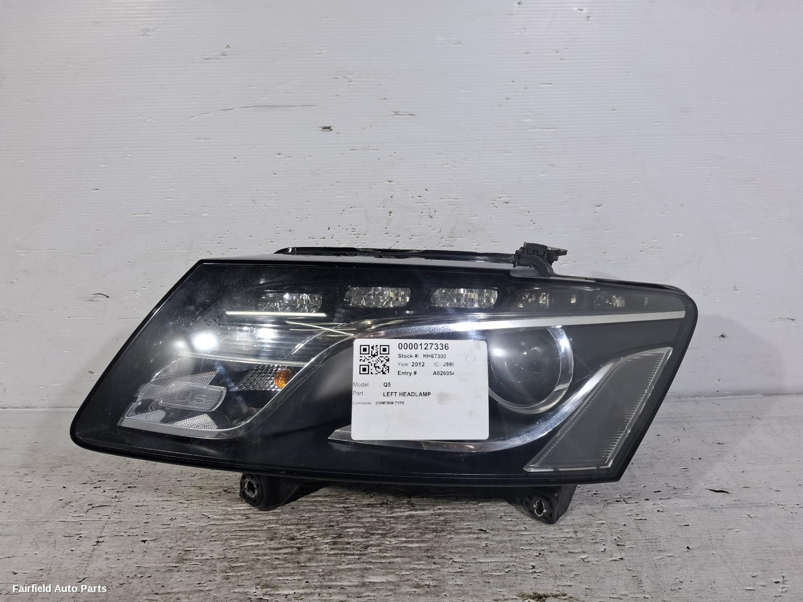 2012-2017 Audi Q5 Left Headlamp