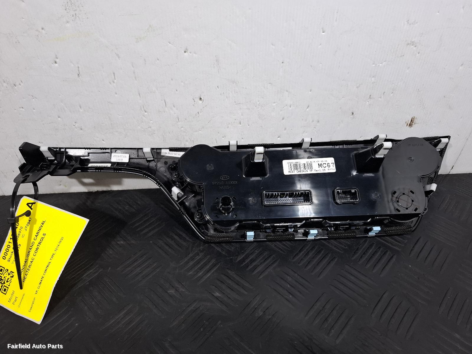 2014-2020 Kia Carnival/grand Carnival Heater Ac Controls