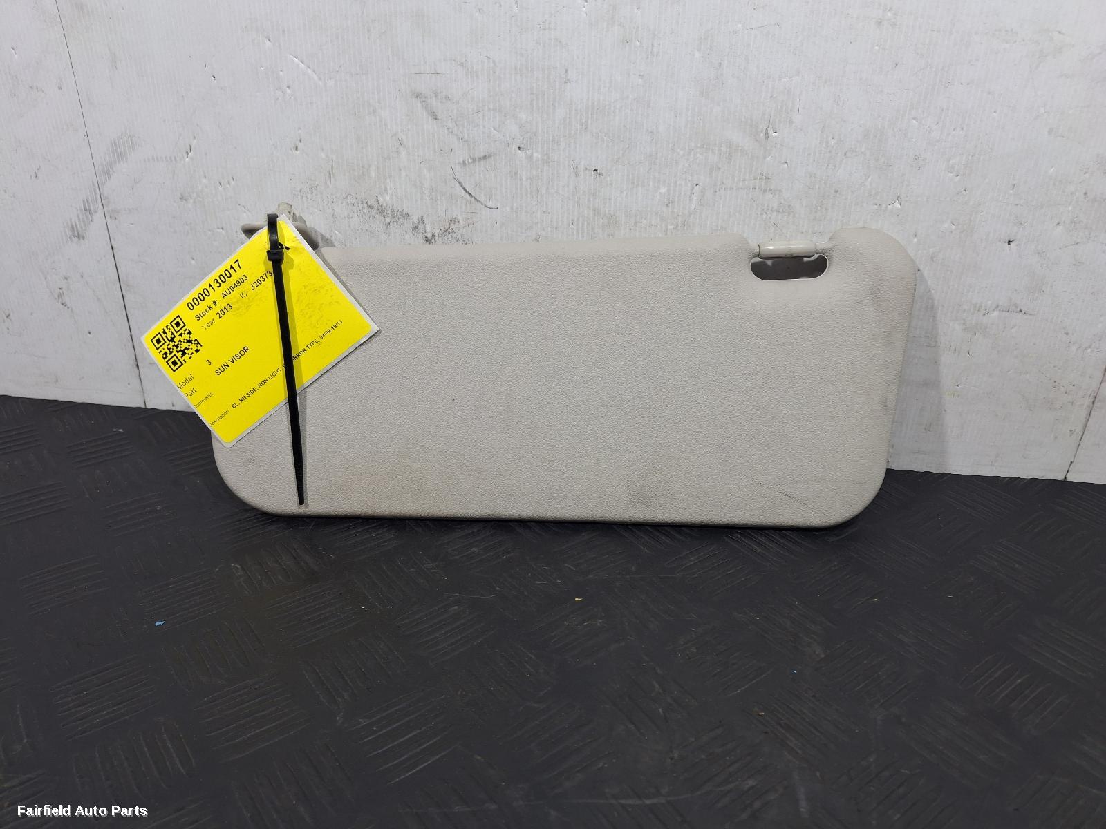 2009-2013 Mazda 3 Sunvisor