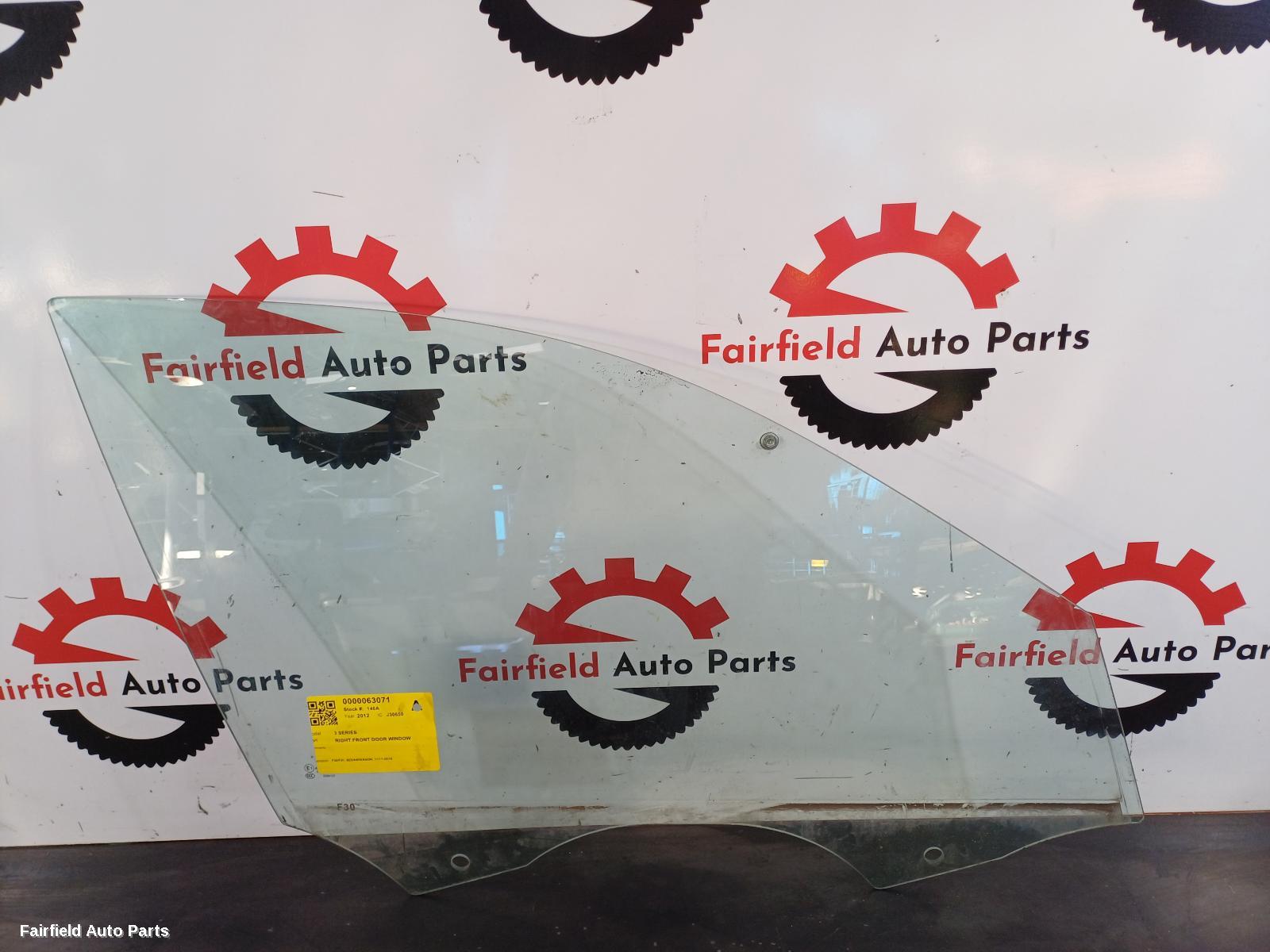 2011-2019 Bmw 3 Series Right Front Door Window