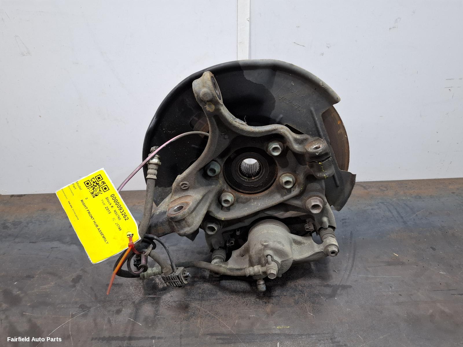 2013-2019 Mazda 3 Right Front Hub Assembly