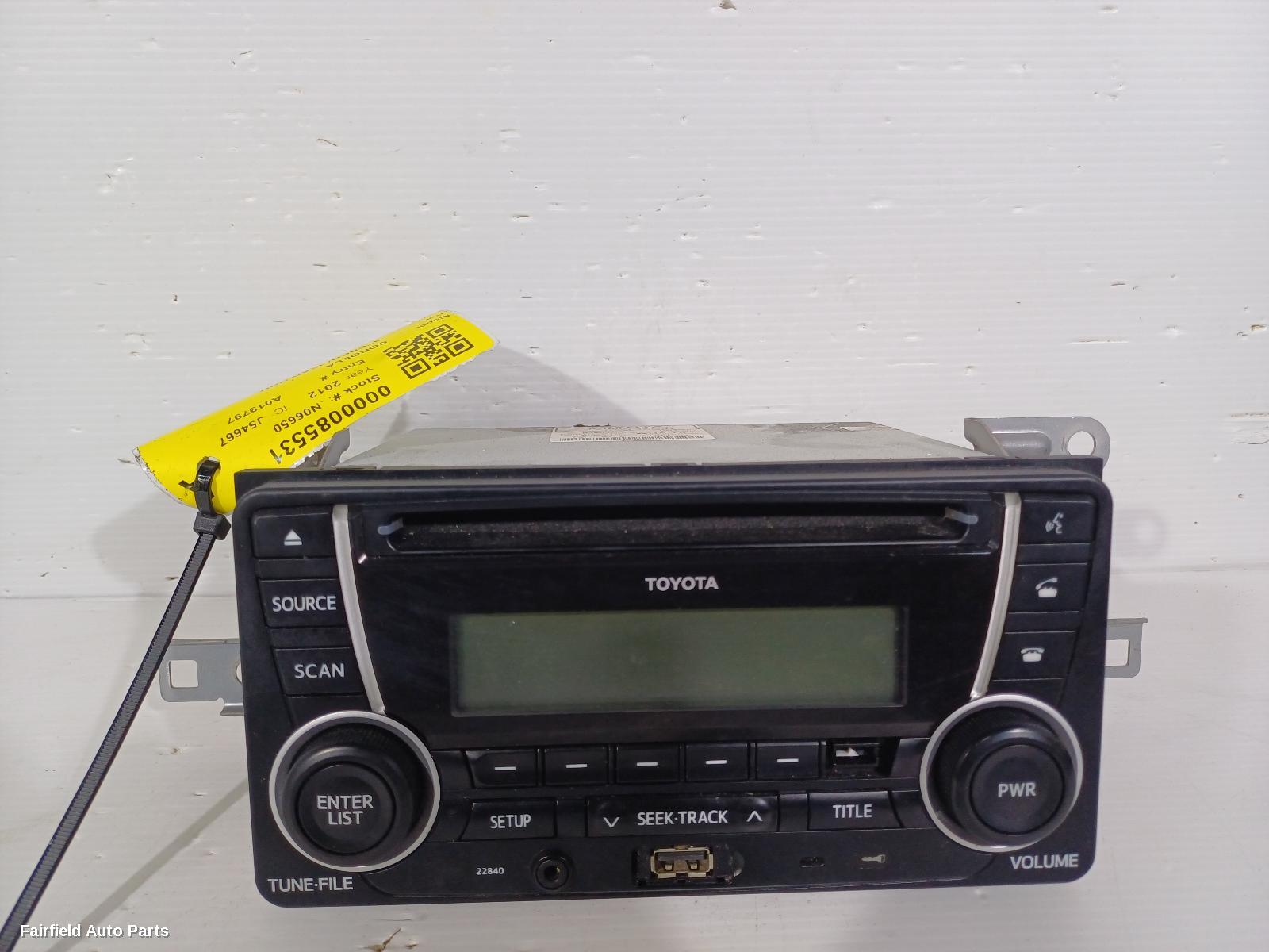 2012-2015 Toyota Corolla Radio Cd Dvd Sat Tv