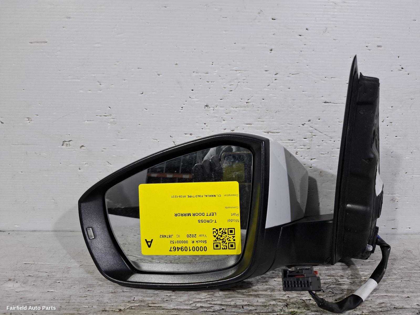 2020-2021 Volkswagen T-cross Left Door Mirror