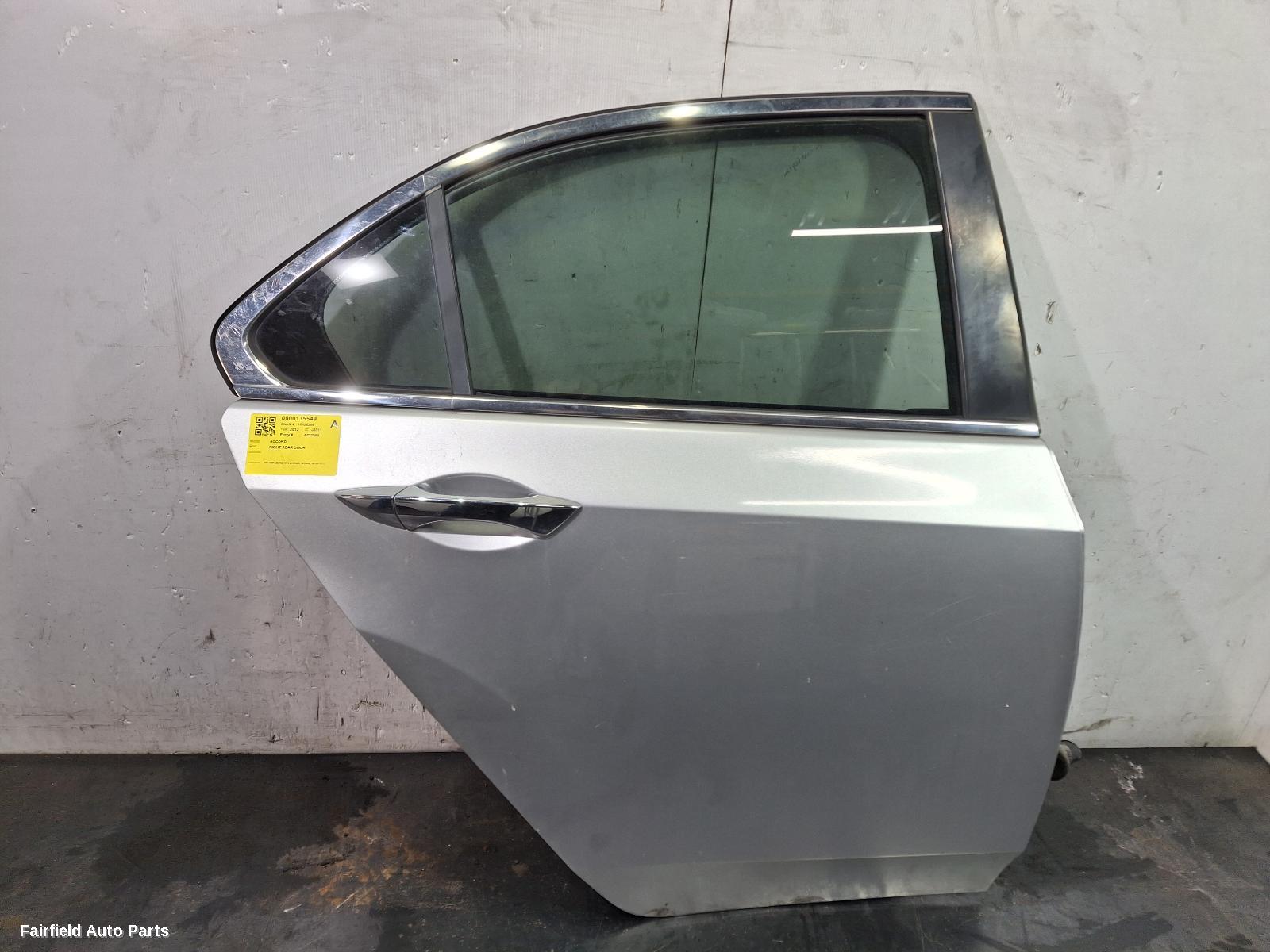 2008-2015 Honda Accord Right Rear Door Sliding