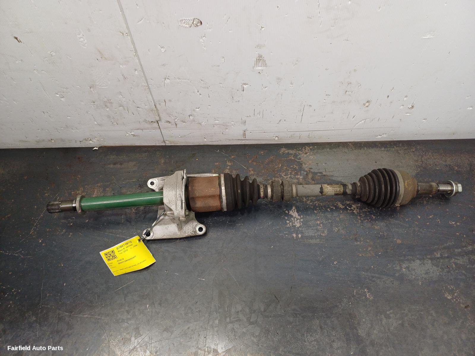 2007-2014 Nissan Dualis Right Driveshaft