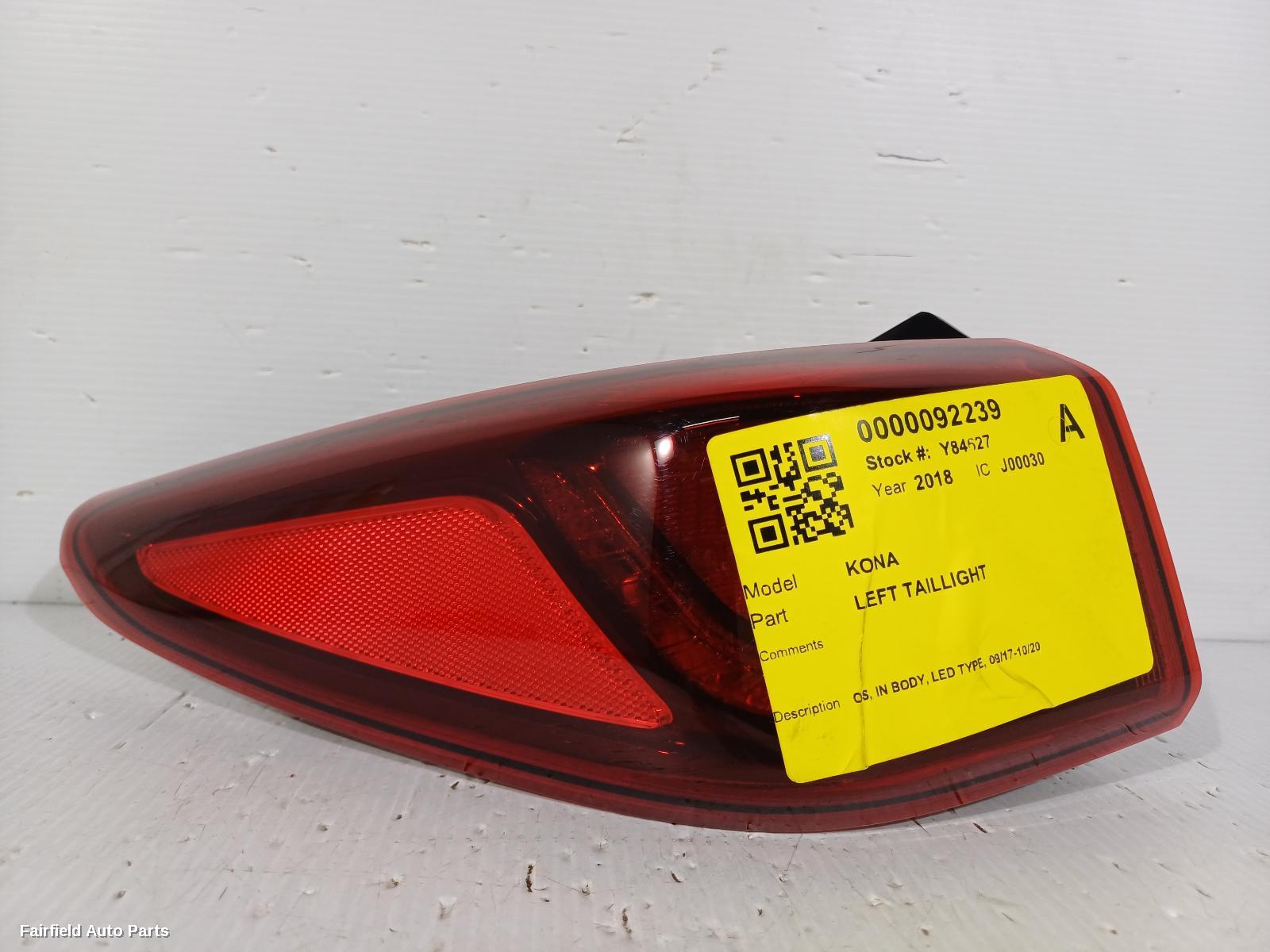 2017-2020 Hyundai Kona Left Taillight