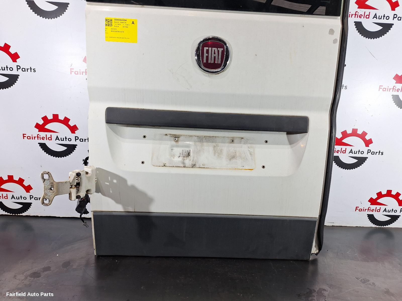 2007-2023 Fiat Ducato Bootlid Tailgate