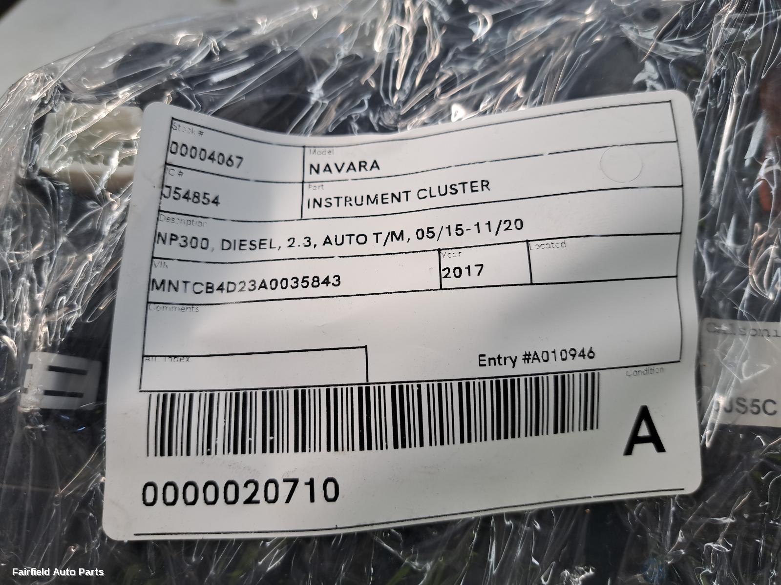 2015-2020 Nissan Navara Instrument Cluster