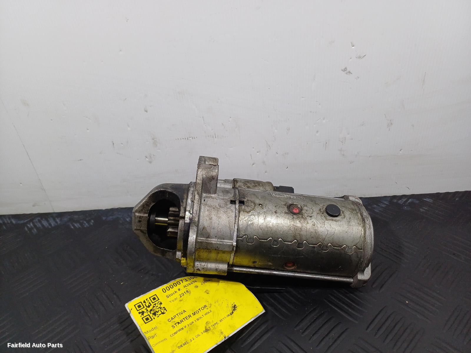 2011-2018 Holden Captiva Starter
