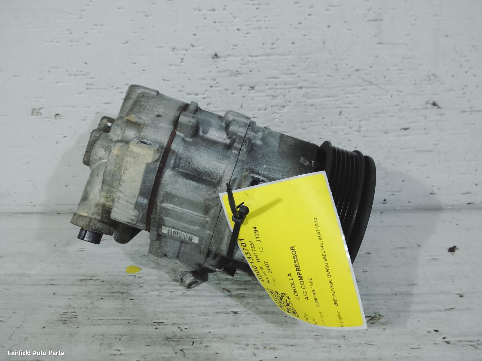 2007-2013 Toyota Corolla A C Compressor