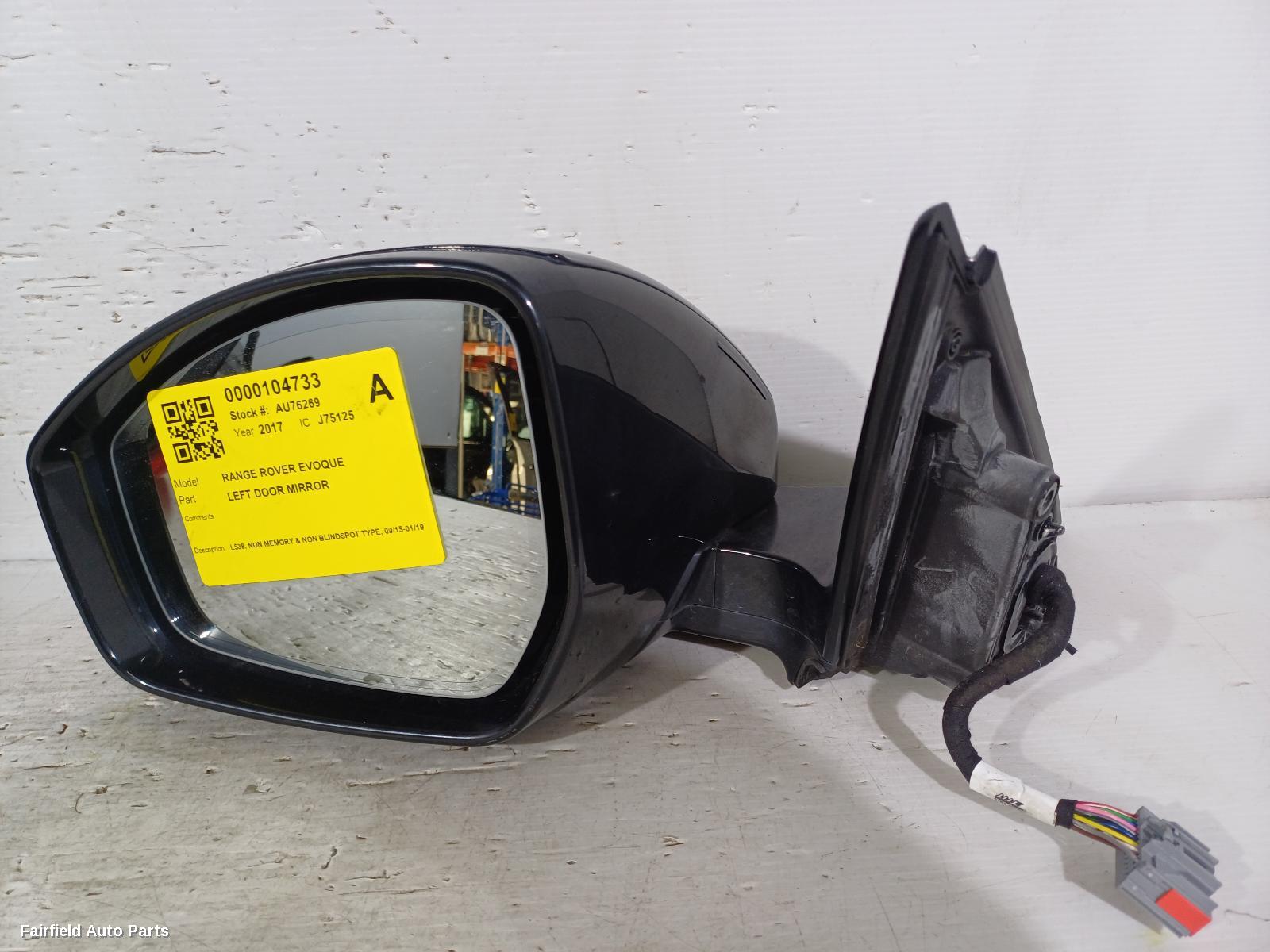 2015-2019 Land Rover Rangerover Evoque Left Door Mirror