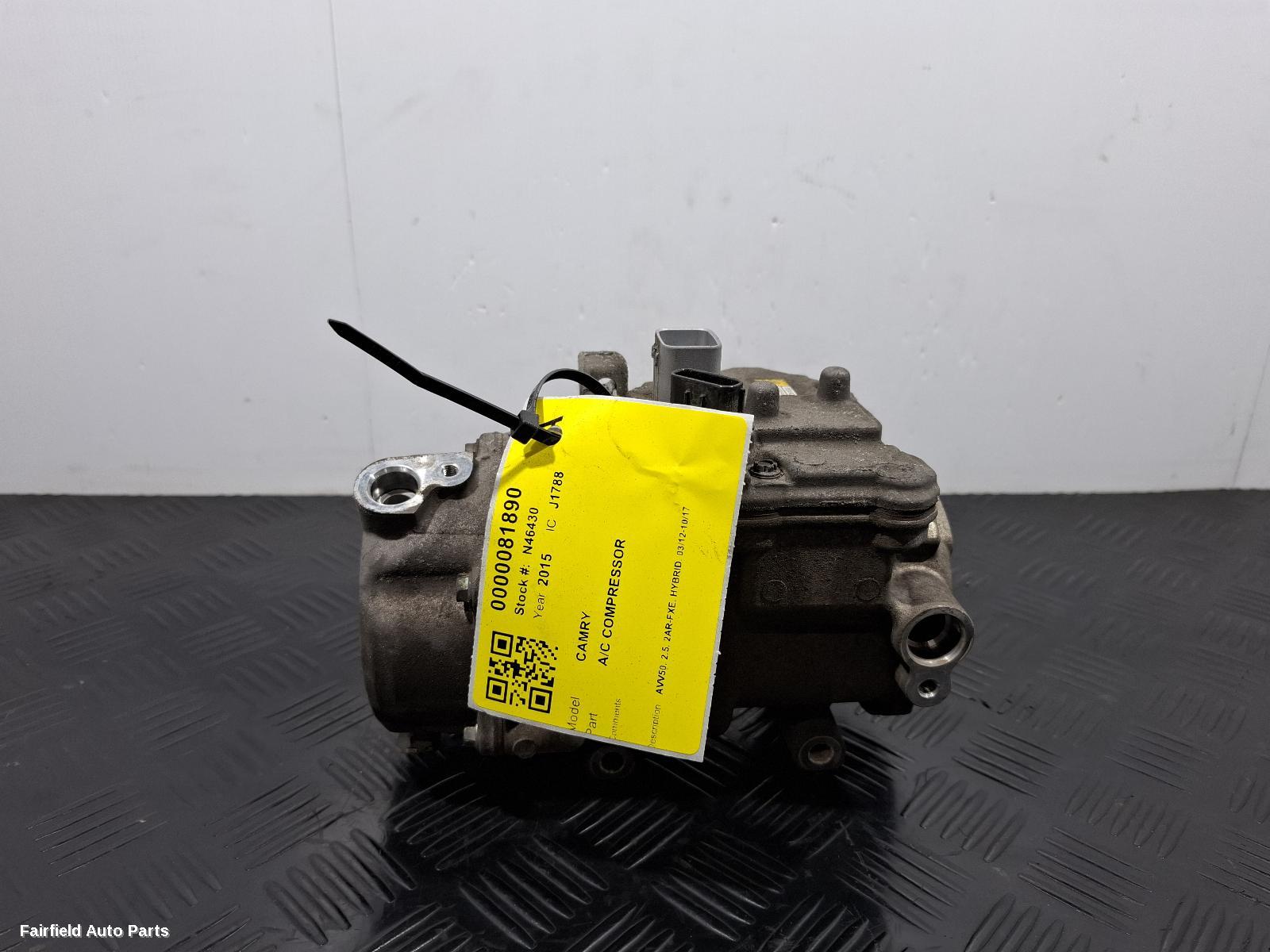 2012-2017 Toyota Camry A C Compressor