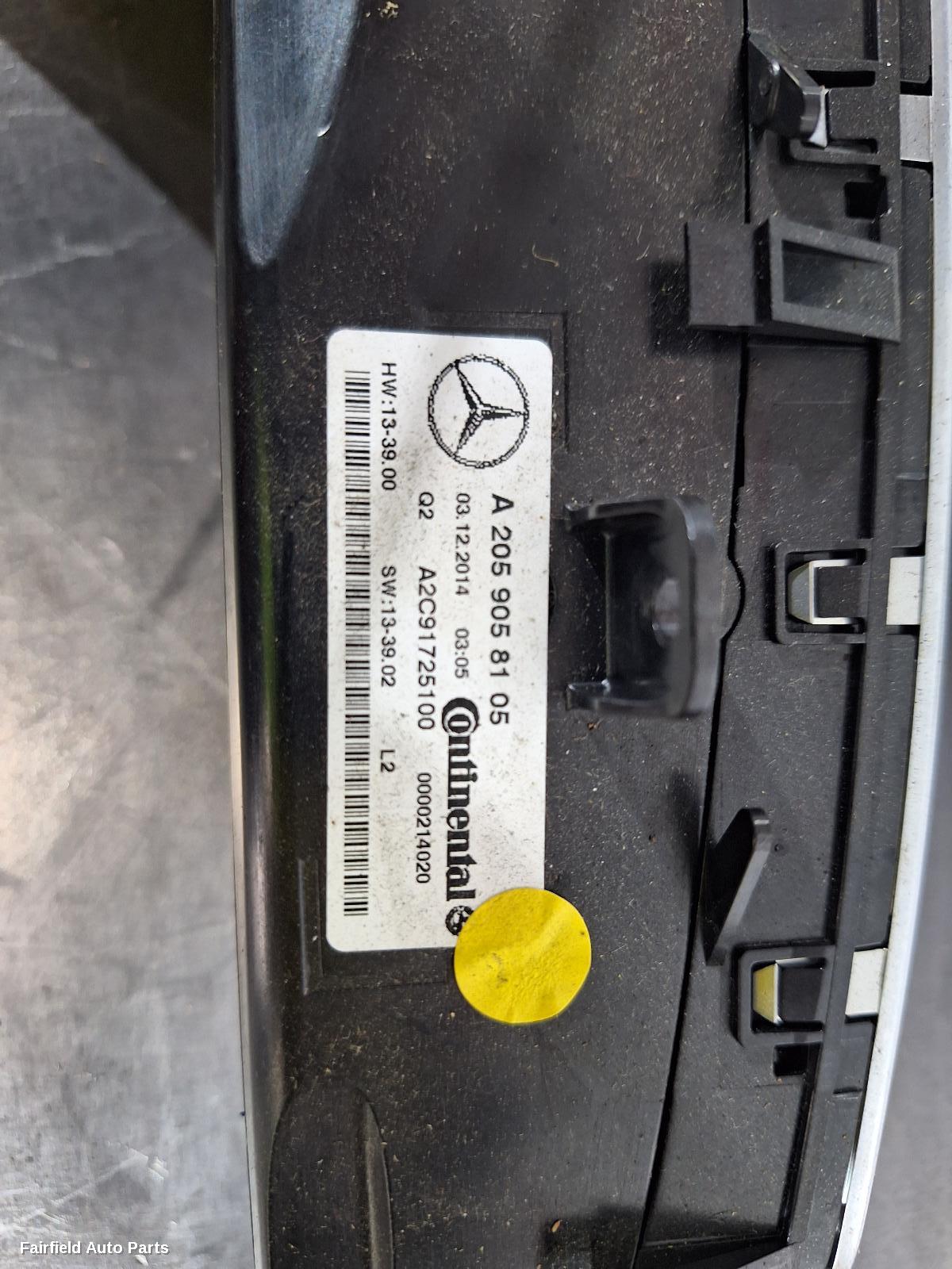 2014-2023 Mercedes C Class Heater Ac Controls