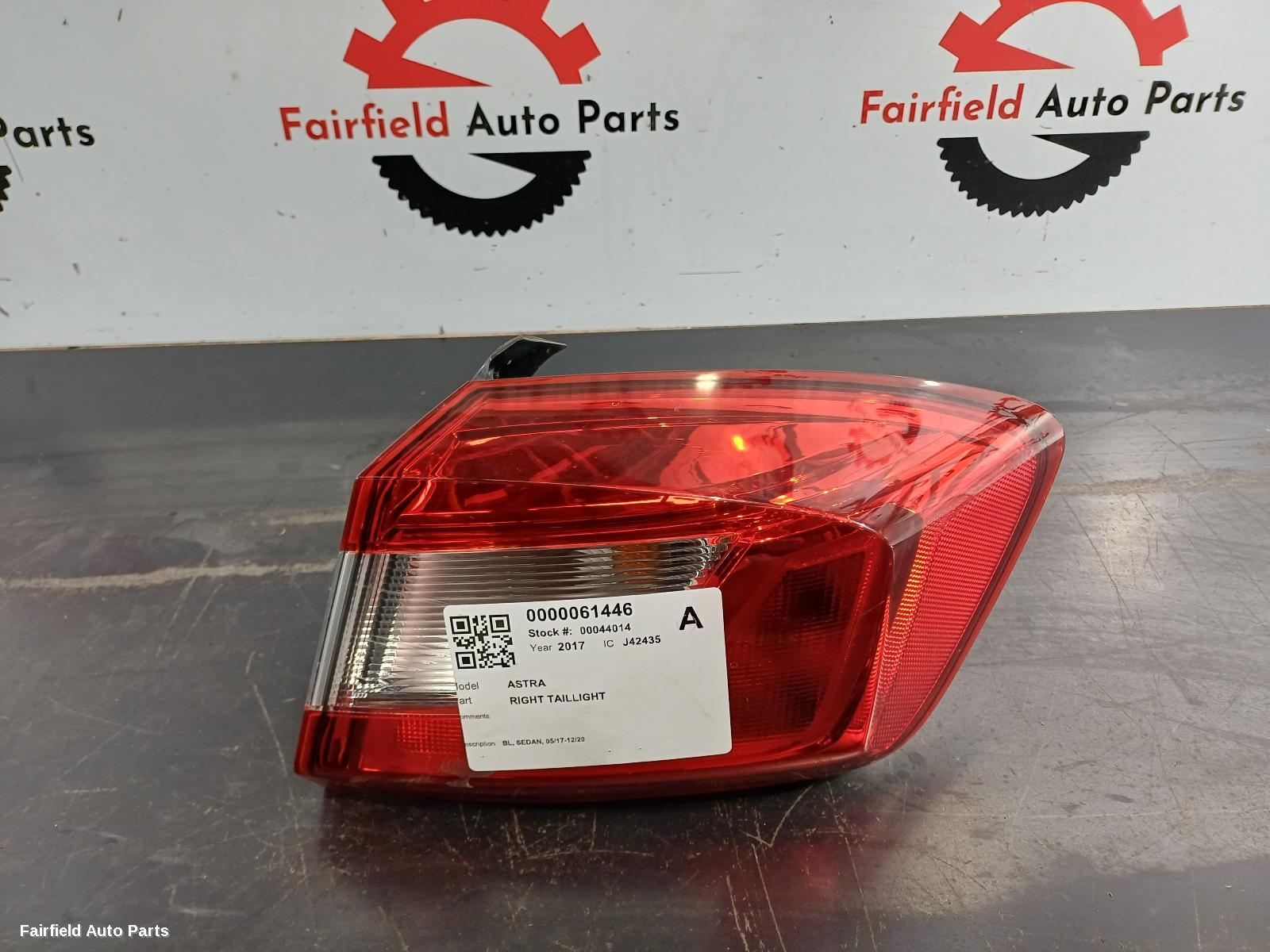2017-2020 Holden Astra Right Taillight