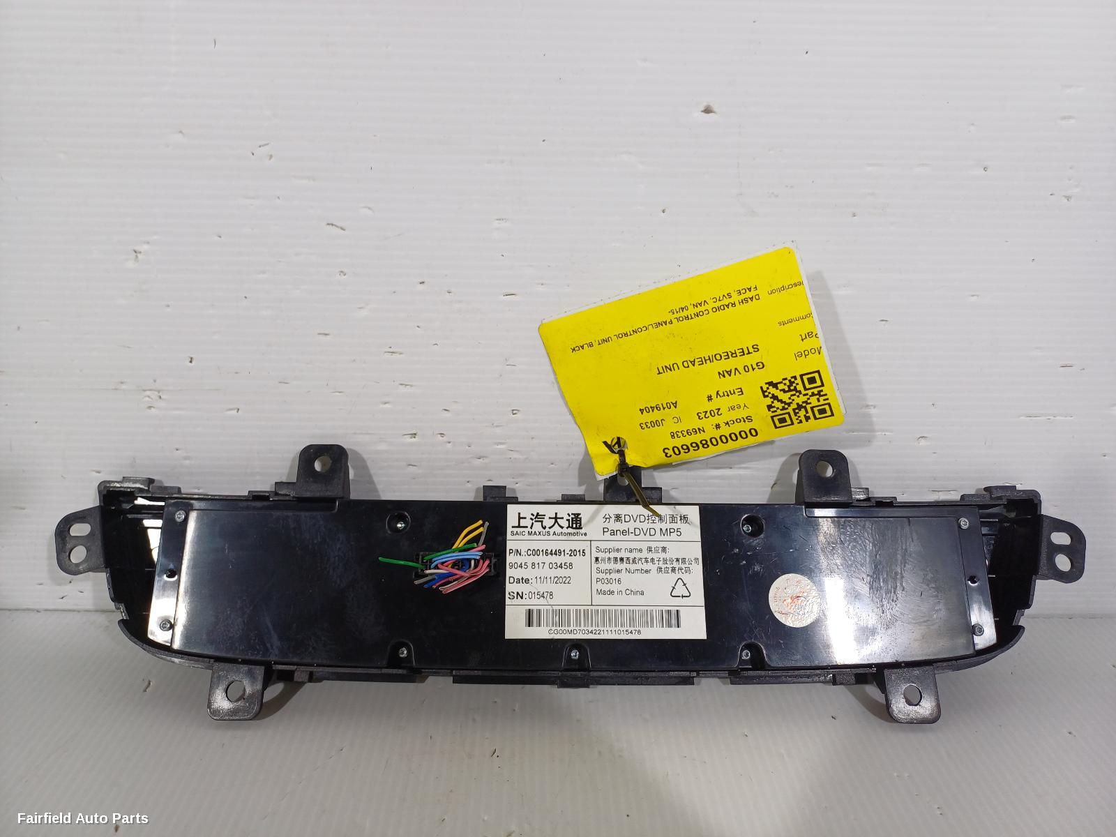 2015-2024 Ldv G10 Radio Cd Dvd Sat Tv