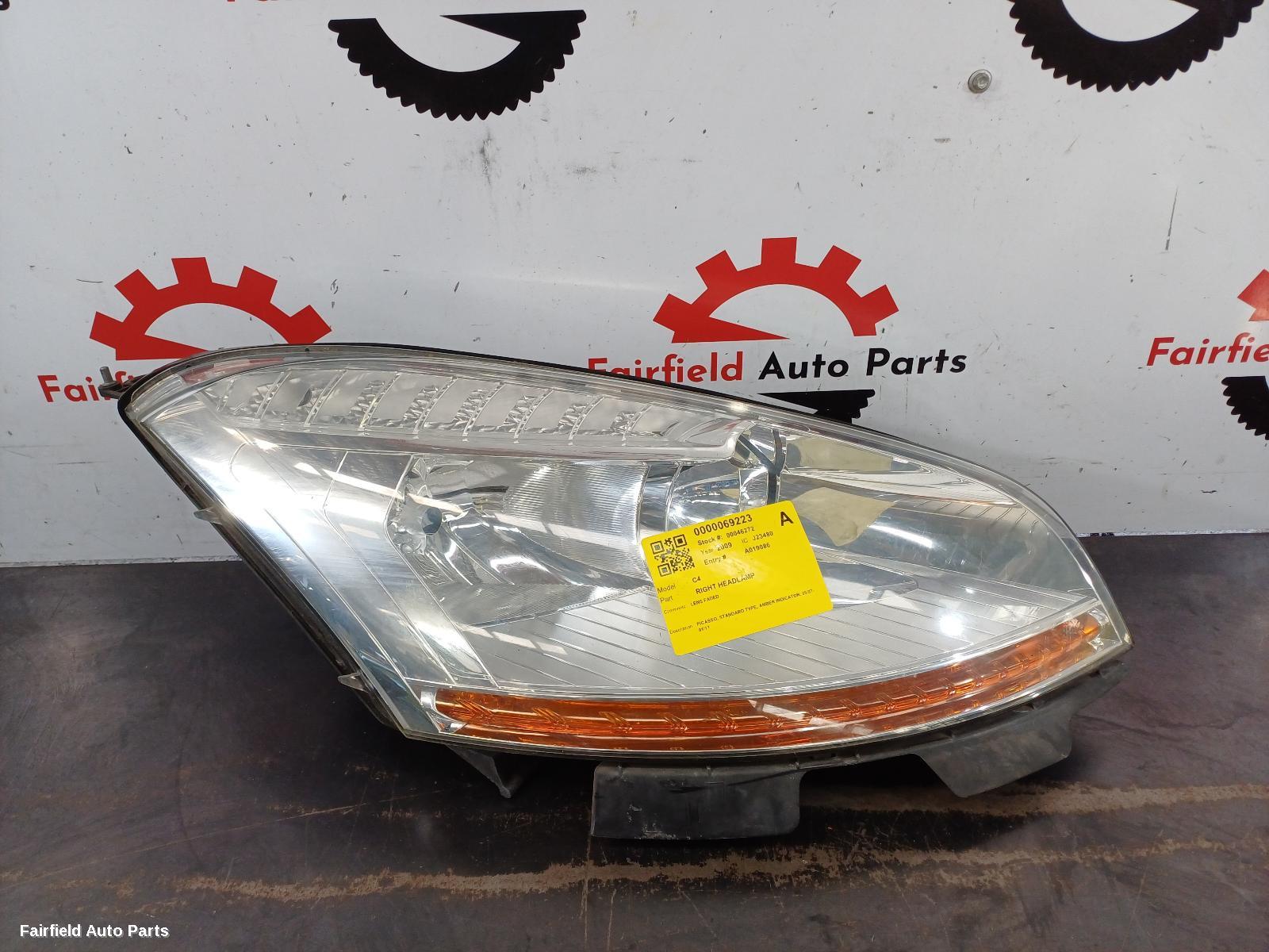2007-2011 Citroen C4 Right Headlamp