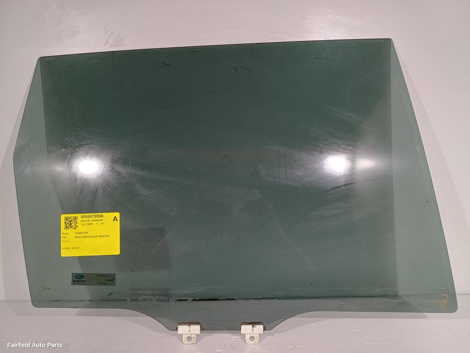 2018-2024 Subaru Forester Right Rear Door Window