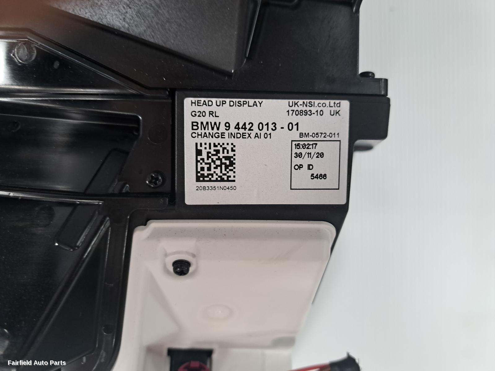 2019-2021 Bmw 3 Series Instrument Cluster