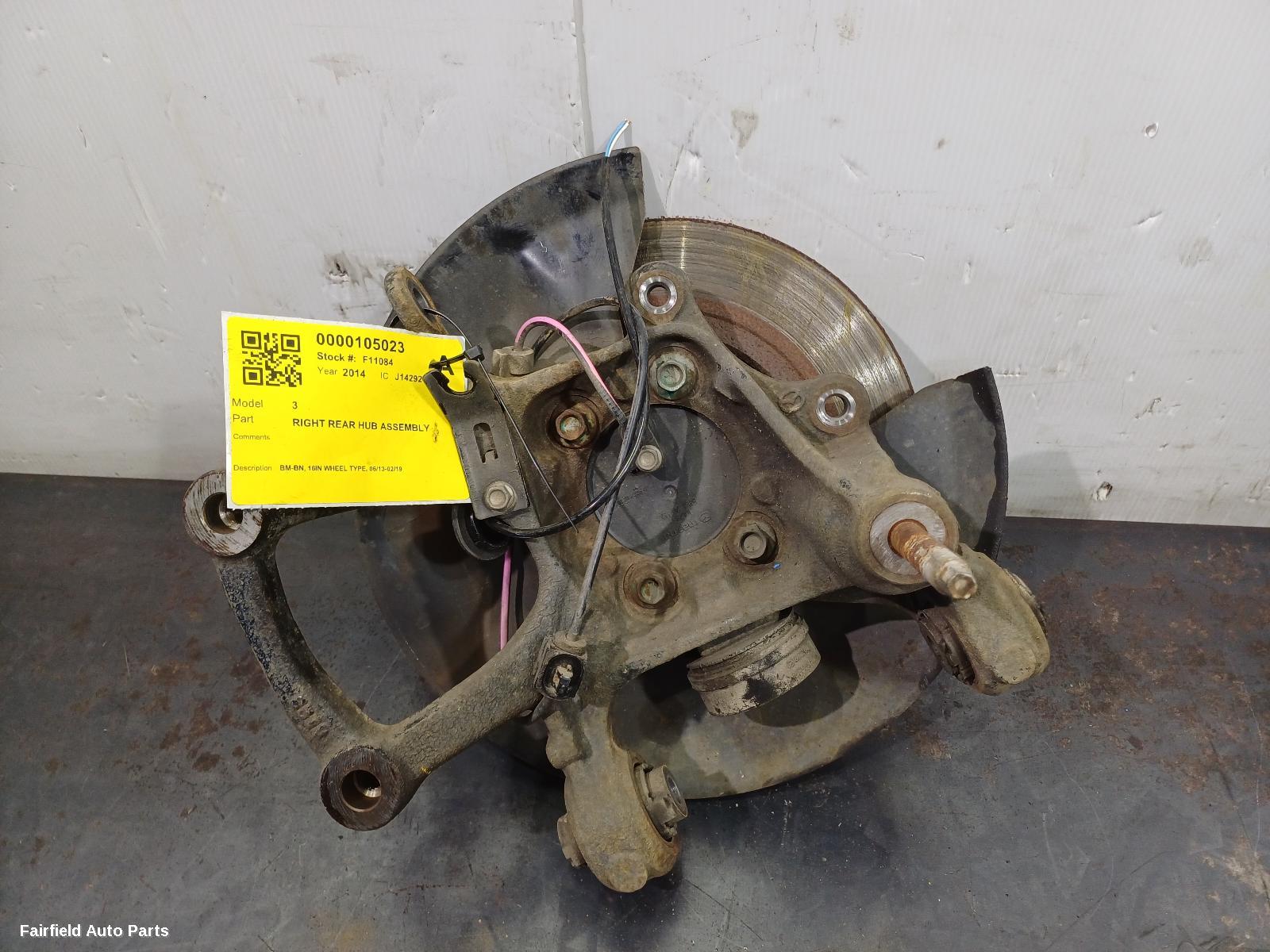 2013-2019 Mazda 3 Right Rear Hub Assembly