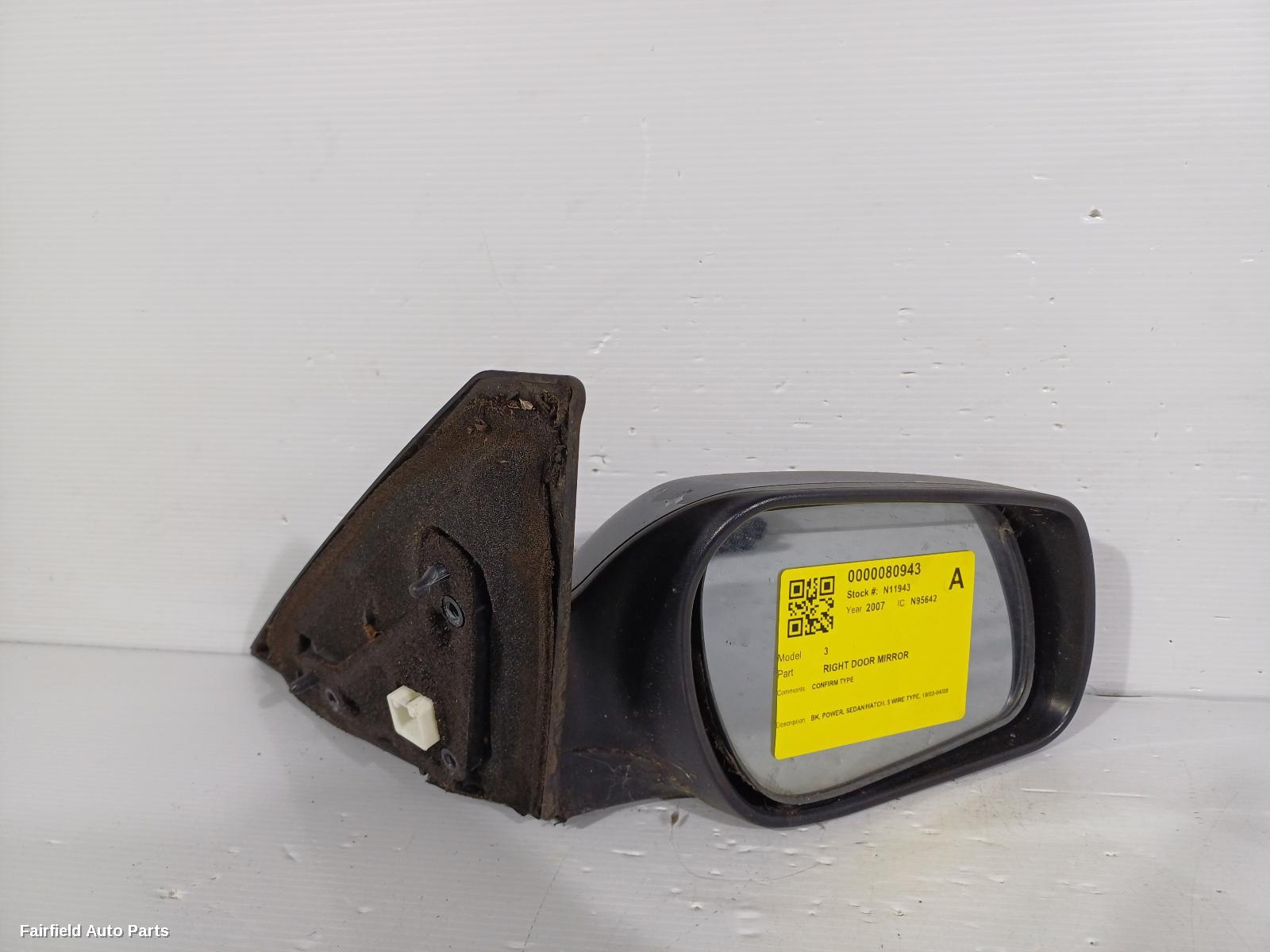 2006-2009 Mazda 3 Right Door Mirror