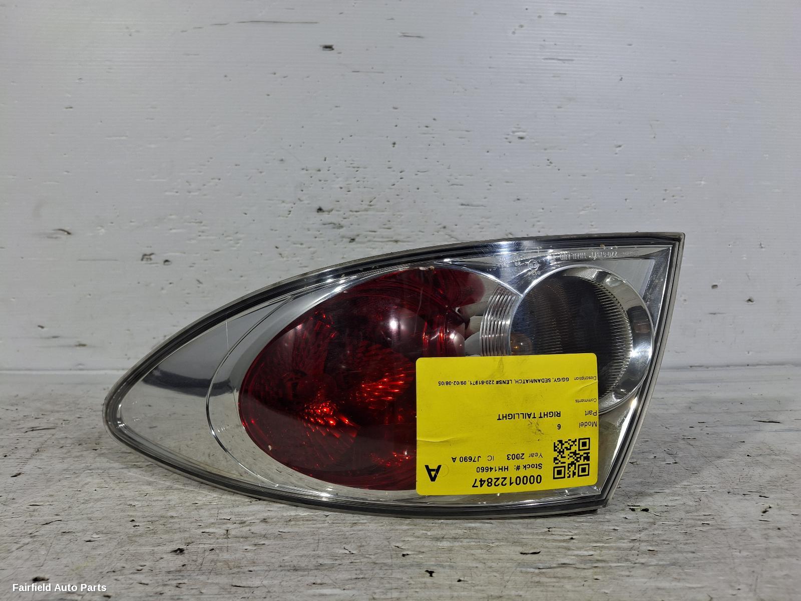 2002-2005 Mazda 6 Right Taillight