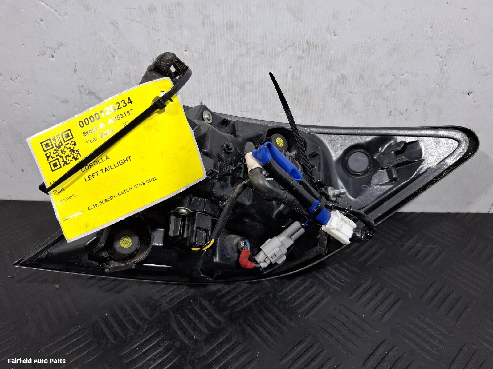 2018-2022 Toyota Corolla Left Taillight