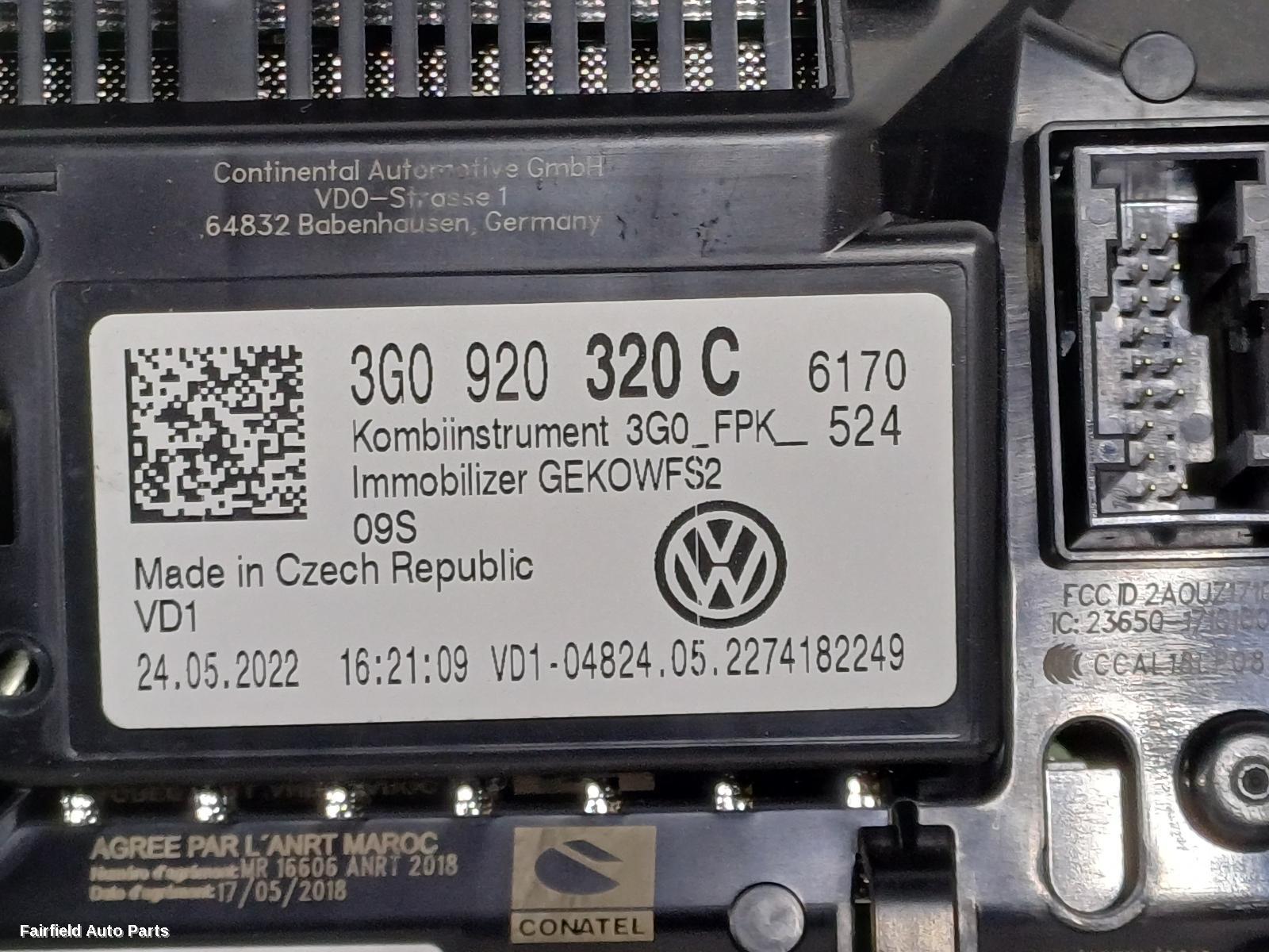 2021-2024 Volkswagen Tiguan Instrument Cluster