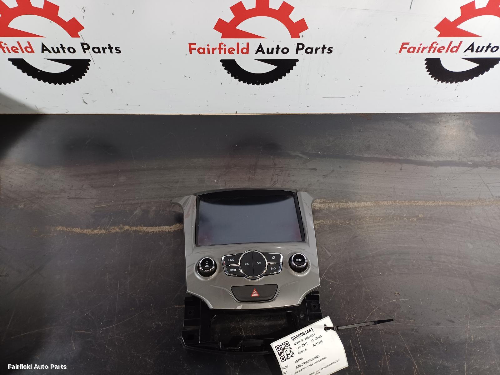 2016-2020 Holden Astra Radio Cd Dvd Sat Tv