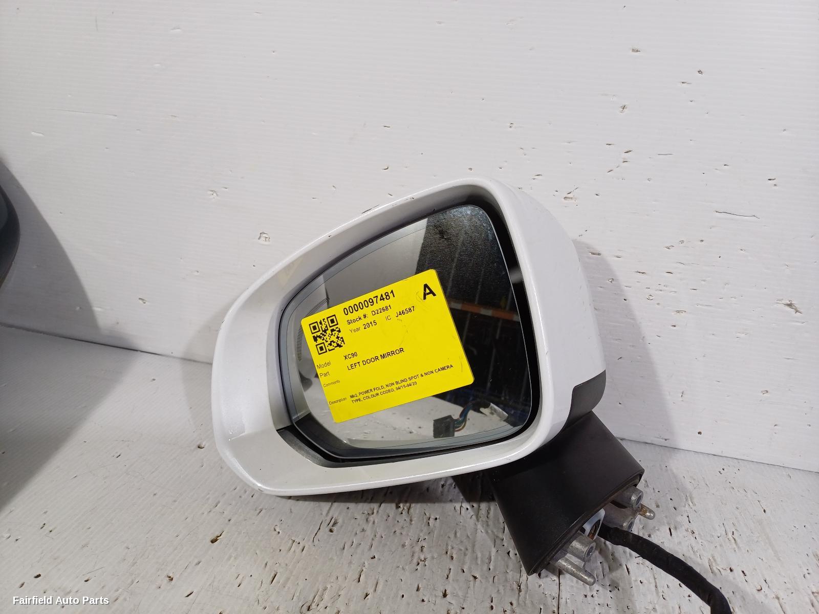 2015-2020 Volvo Xc90 Left Door Mirror