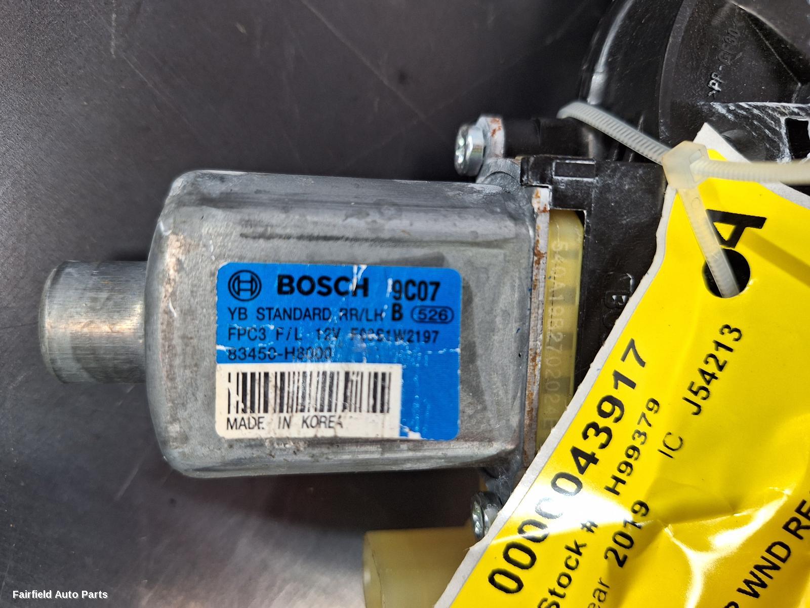 2016-2023 Kia Rio Left Rear Wnd Reg Motor