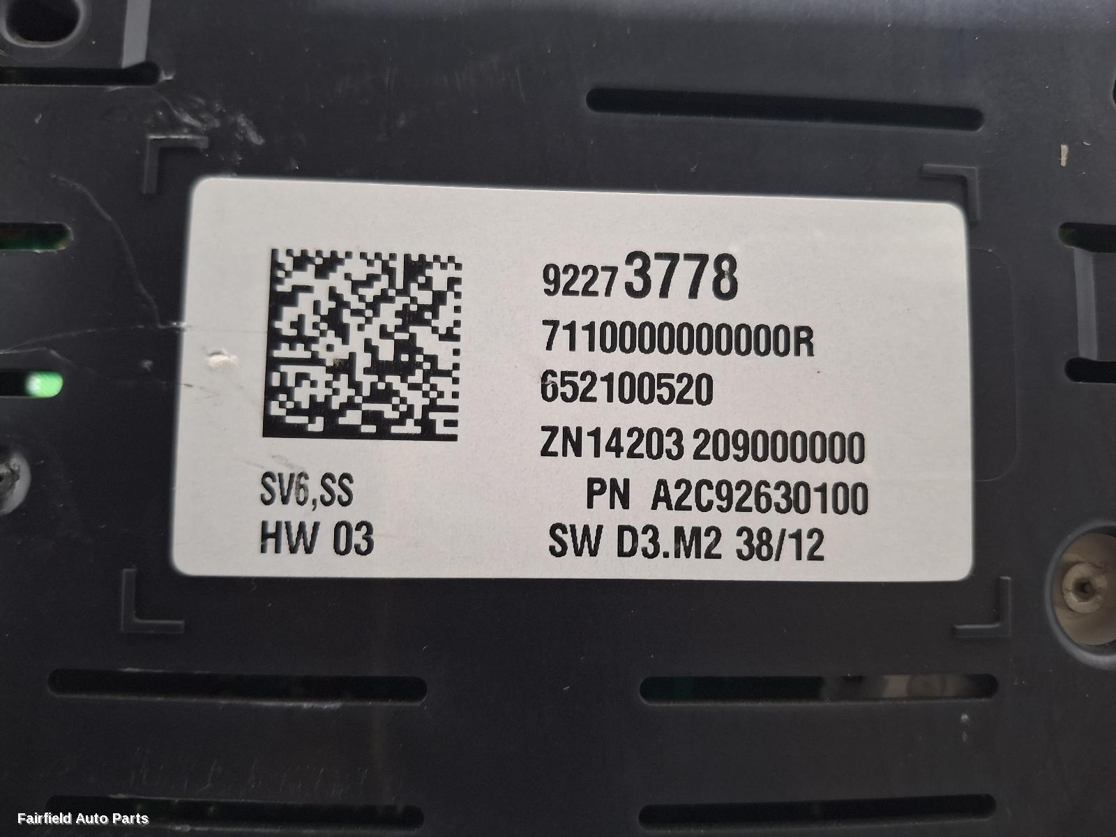 2013-2017 Holden Commodore Instrument Cluster