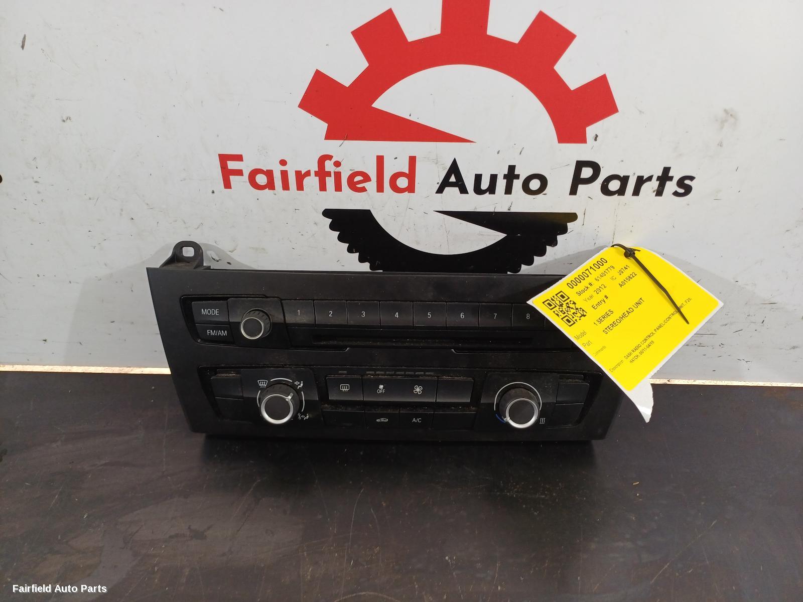 2011-2019 Bmw 1 Series Radio Cd Dvd Sat Tv