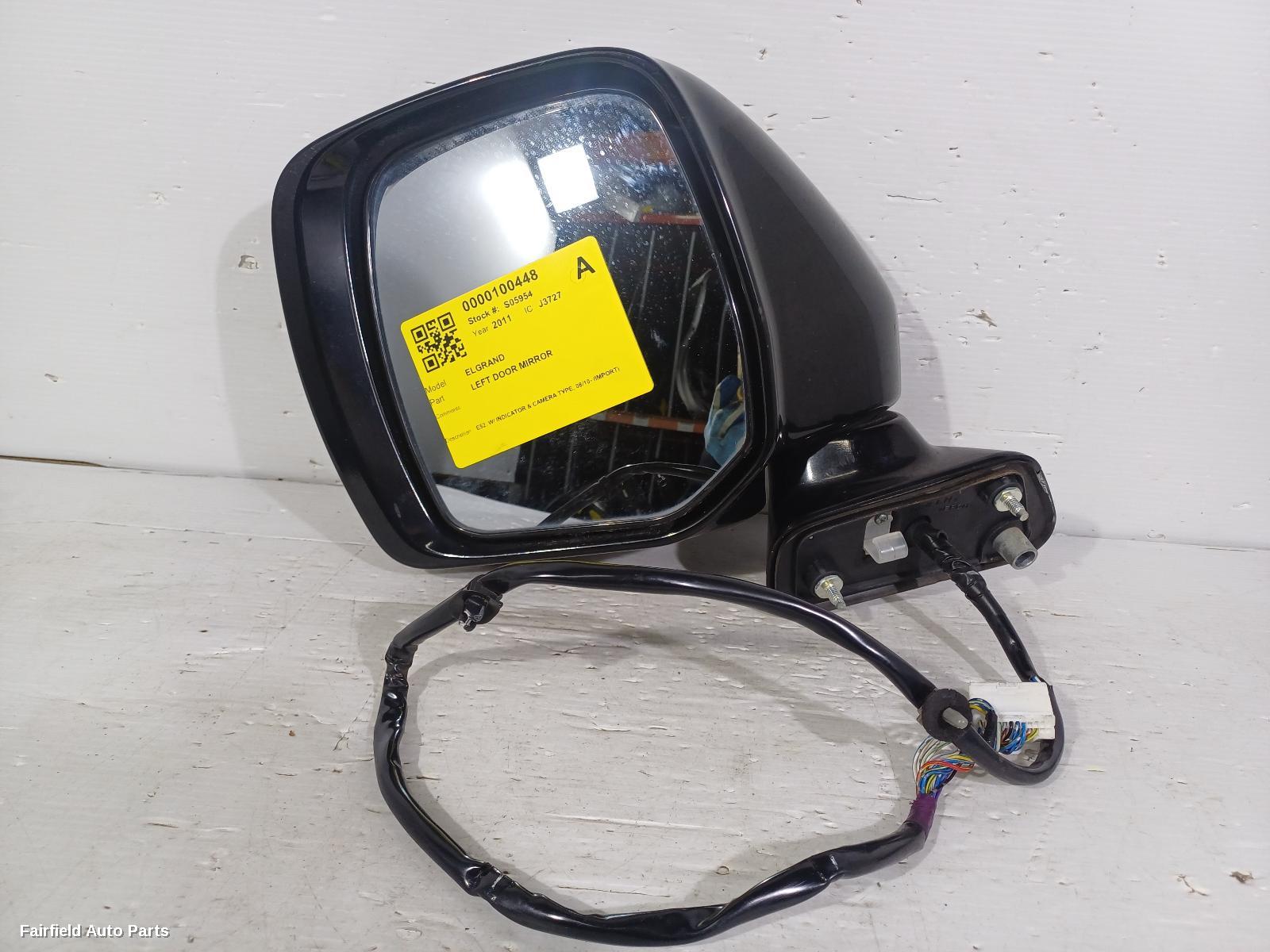 2010-2022 Nissan Elgrand Left Door Mirror