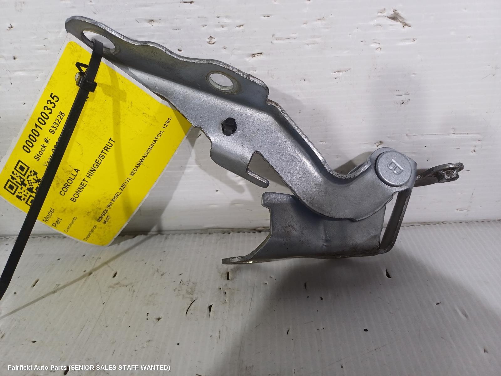 2001-2007 Toyota Corolla Bonnet Hinge Strut