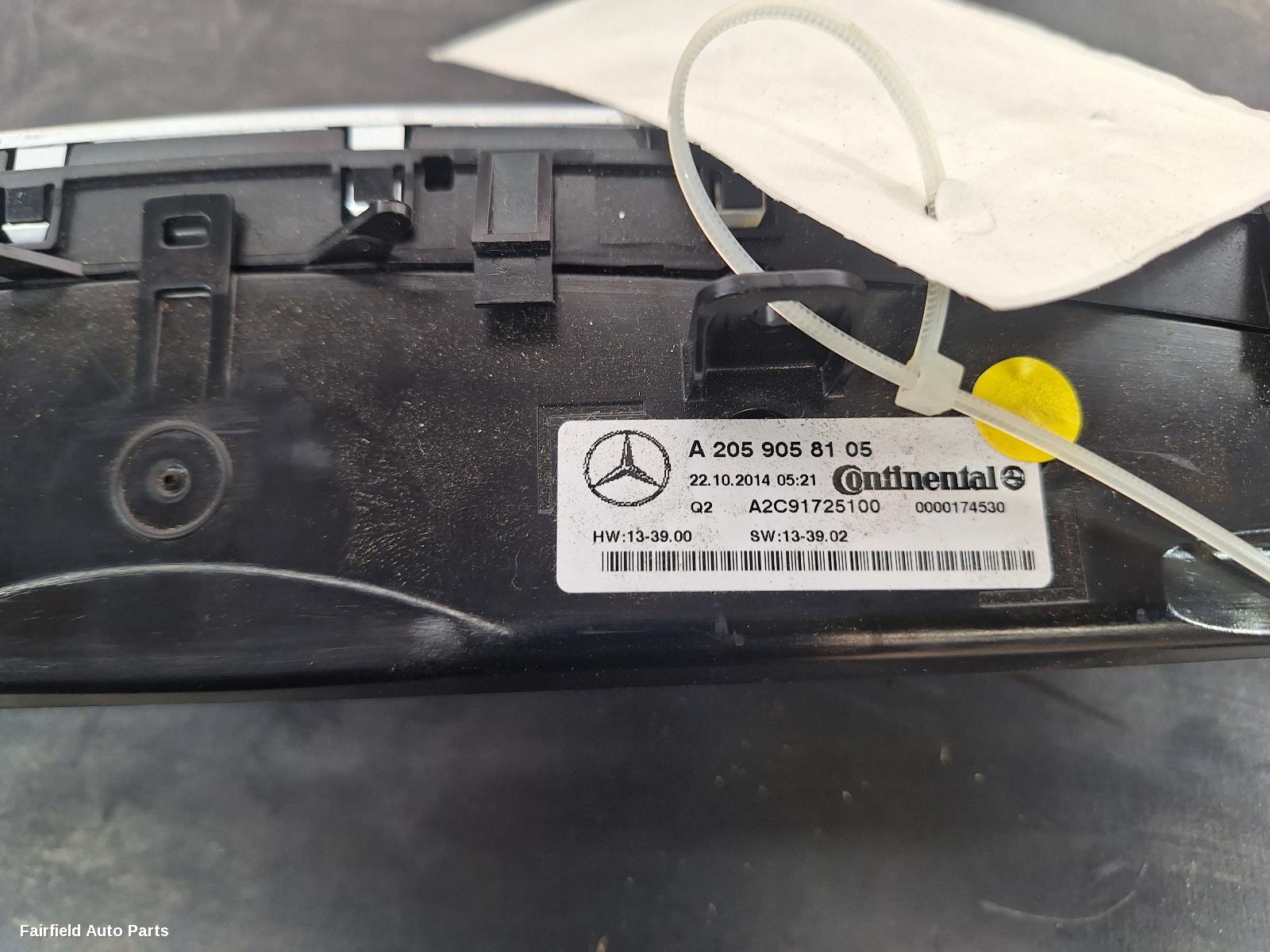 2014-2023 Mercedes C Class Heater Ac Controls