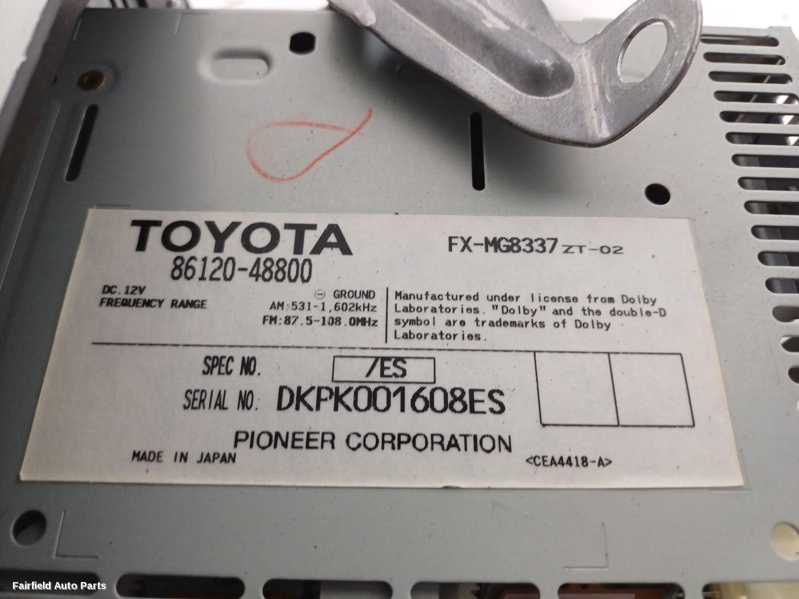 2003-2005 Lexus Rx Series Radio Cd Dvd Sat Tv