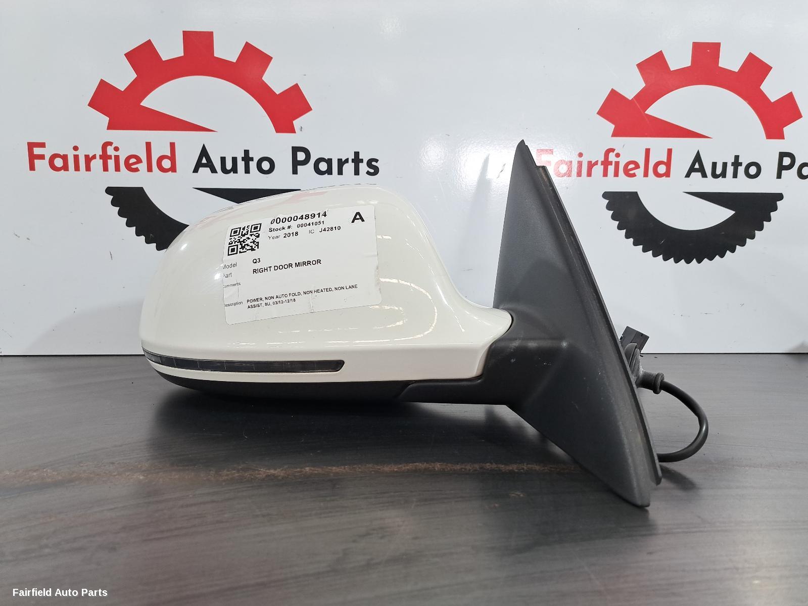 2012-2018 Audi Q3 Right Door Mirror