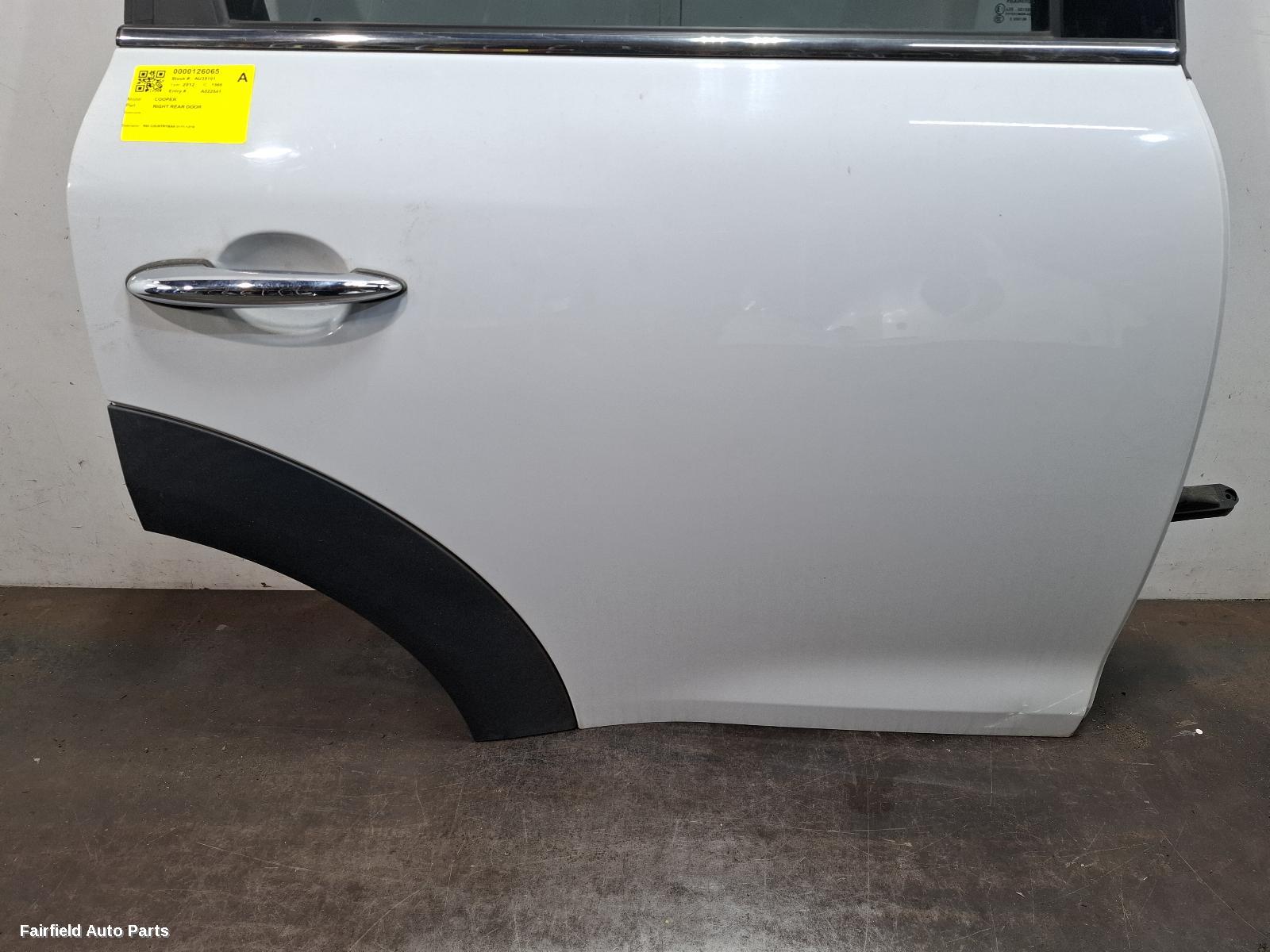 2011-2016 Mini Cooper Right Rear Door Sliding