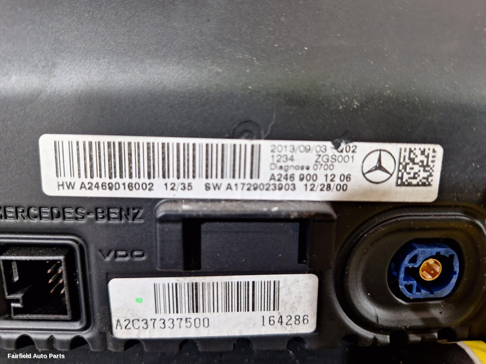 2013-2015 Mercedes A Class Radio Cd Dvd Sat Tv