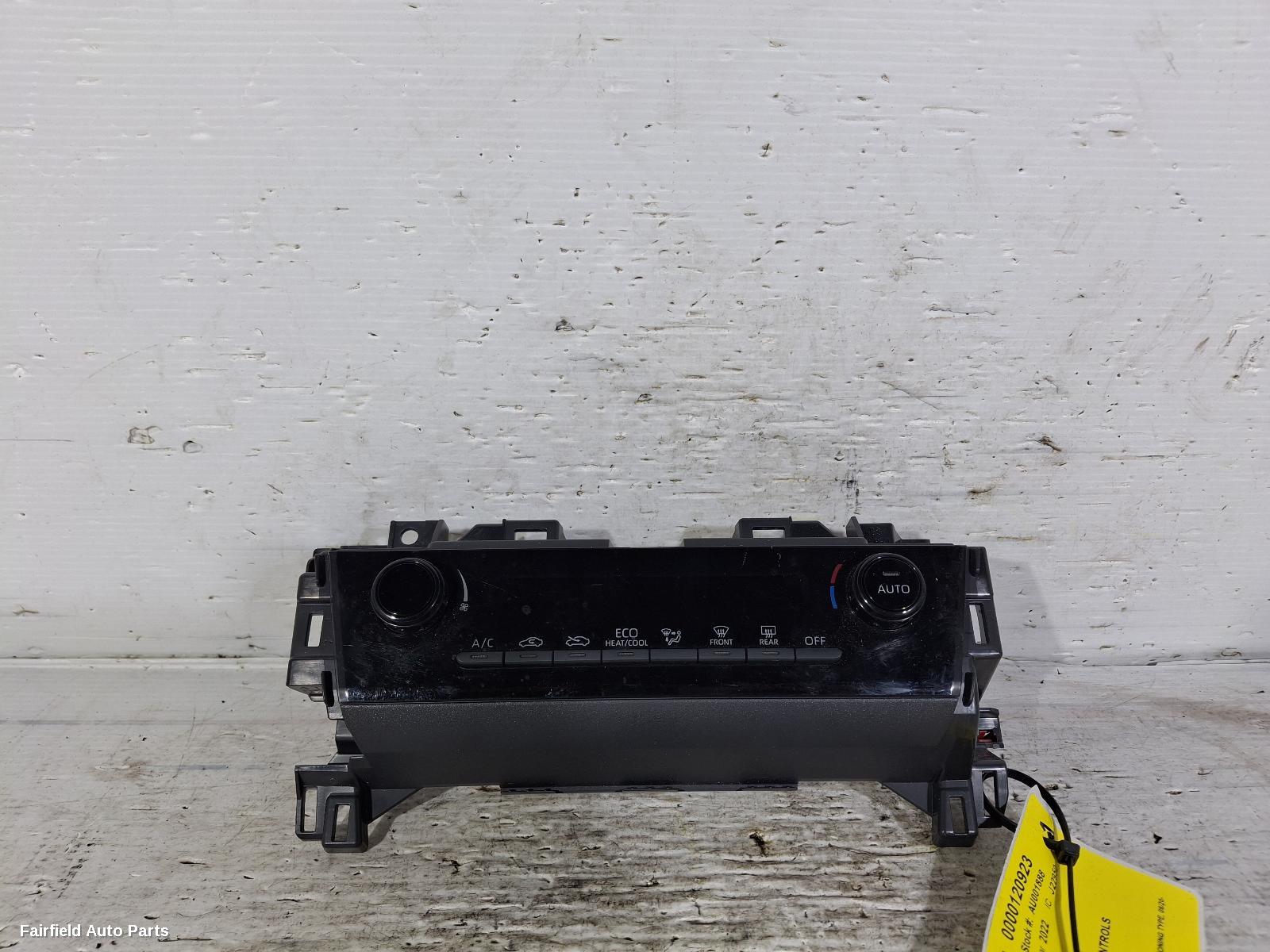 2020-2026 Toyota Yaris Cross Heater Ac Controls