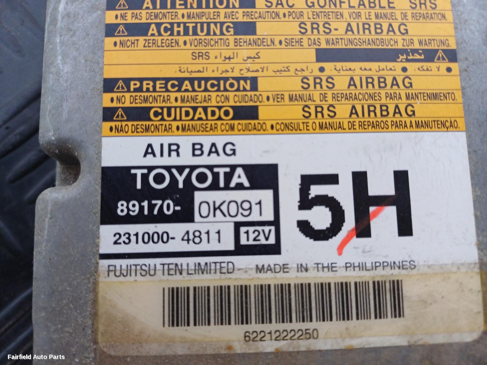 2011-2015 Toyota Hilux Airbag Module Sensor