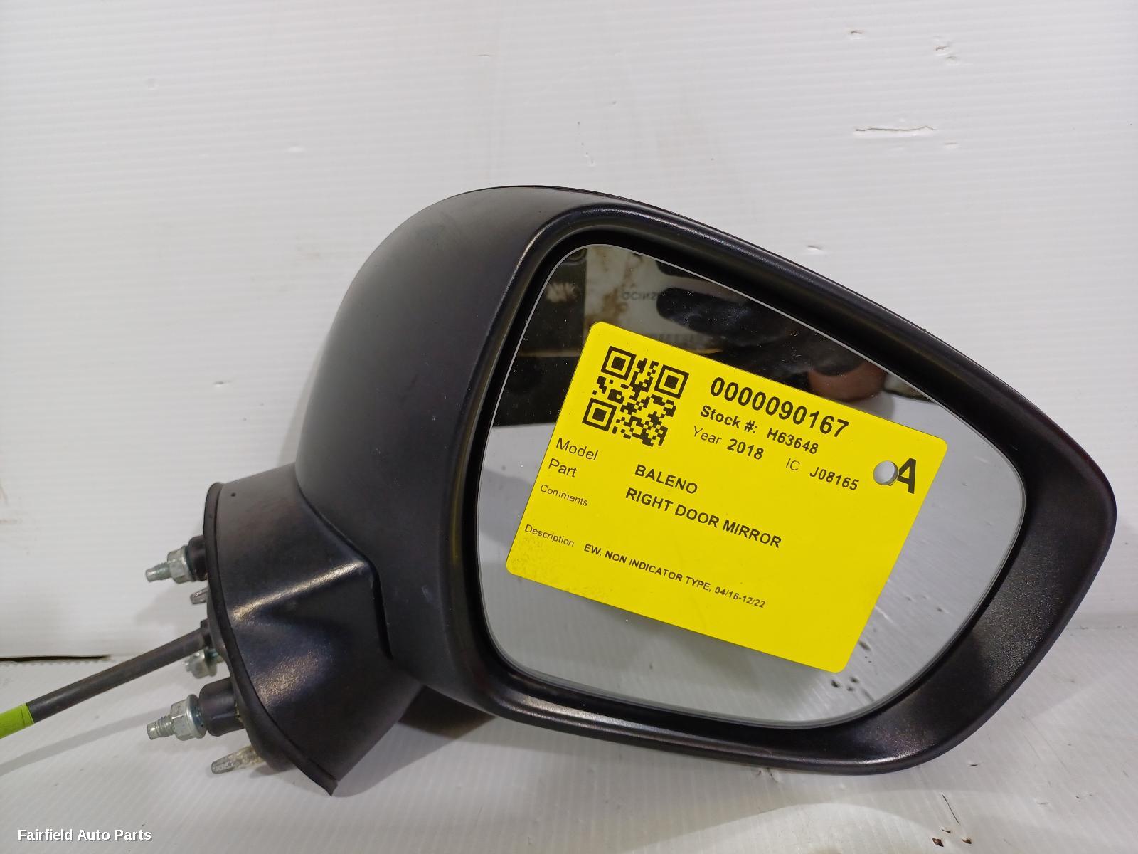 2016-2022 Suzuki Baleno Right Door Mirror