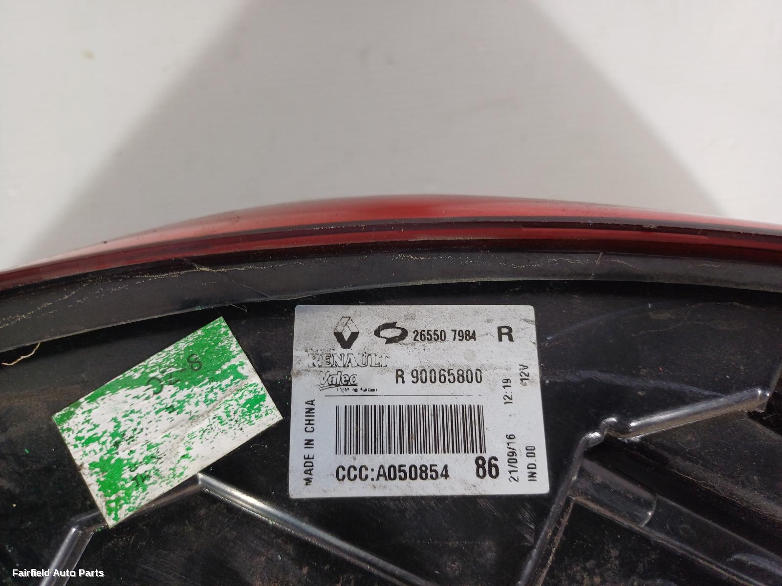 2016-2023 Renault Kaleos Right Taillight