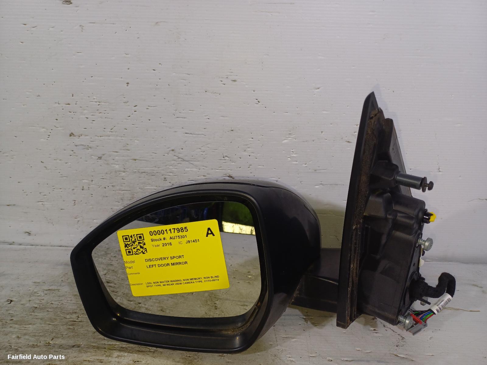 2015-2019 Land Rover Discovery Sport Left Door Mirror