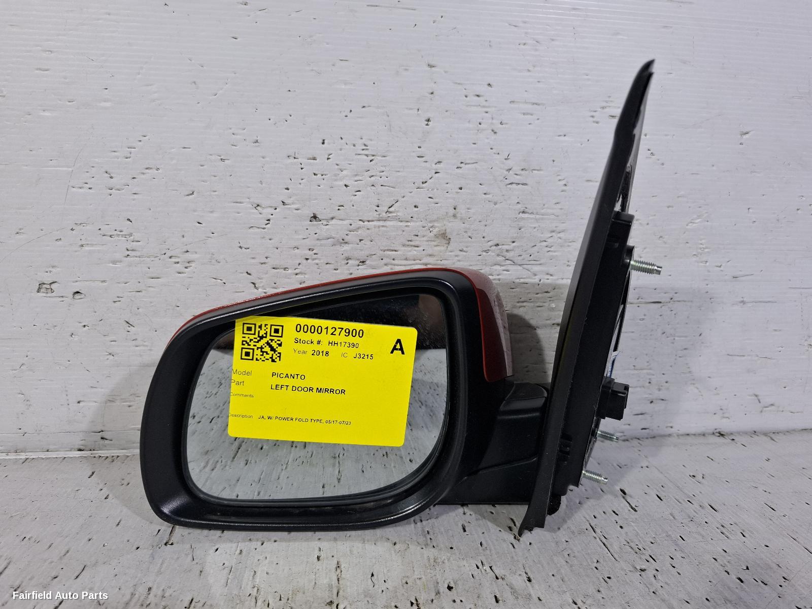 2017-2023 Kia Picanto Left Door Mirror