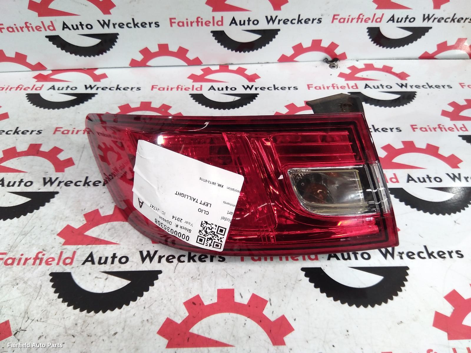 2013-2019 Renault Clio Left Taillight