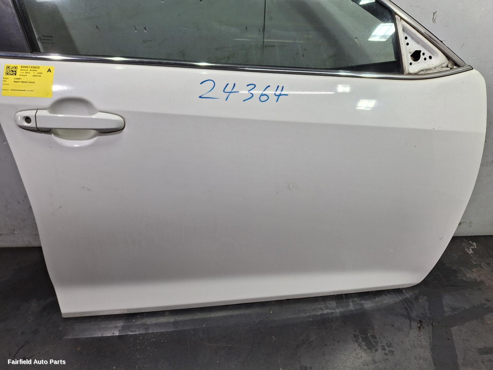 2011-2015 Toyota Camry Right Front Door