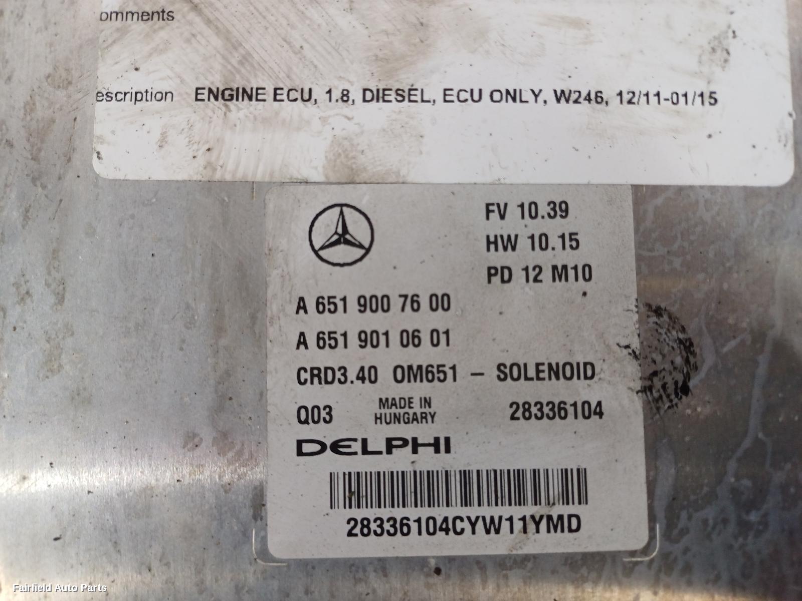 2011-2015 Mercedes B Class Ecu
