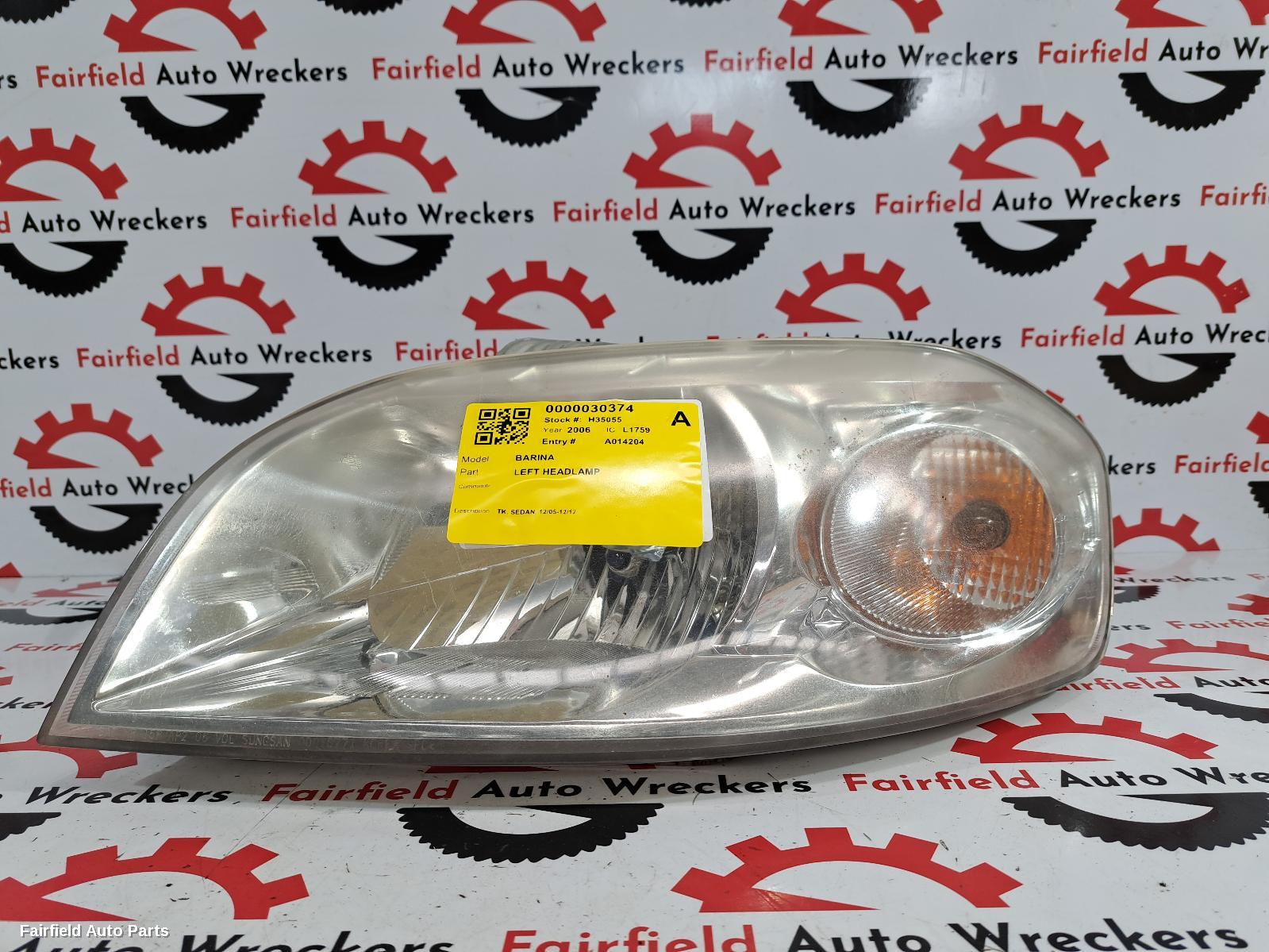 2005-2012 Holden Barina Left Headlamp